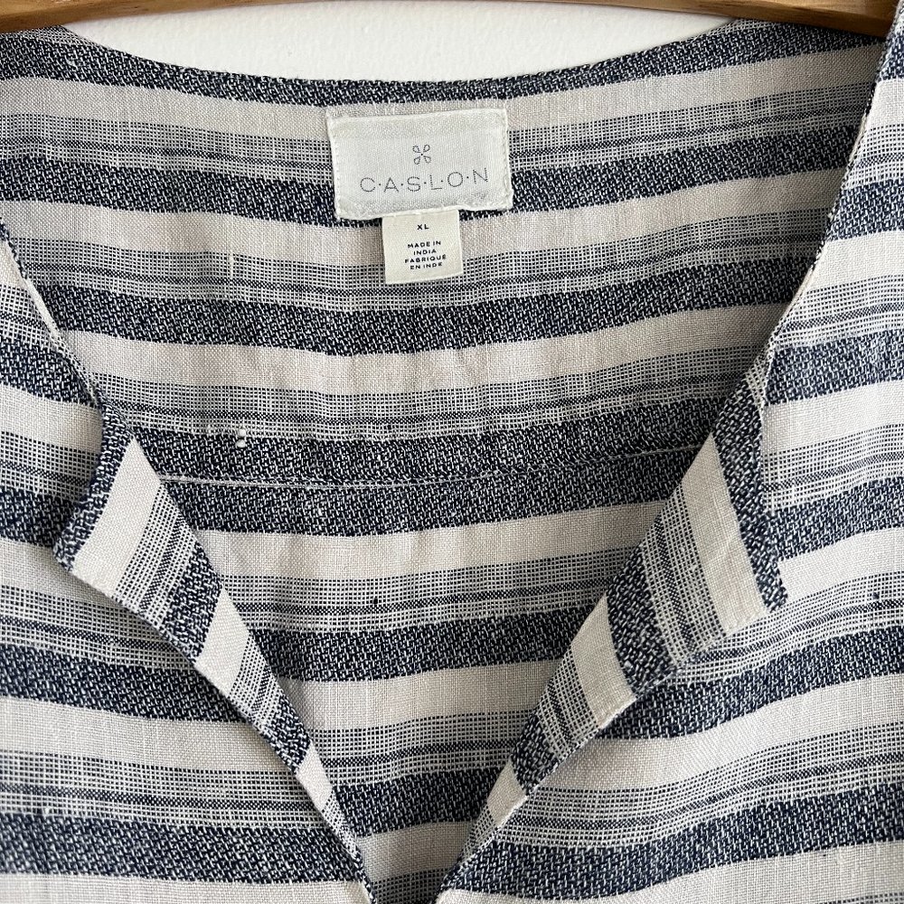 Caslon 100% Linen Striped Beach Dress